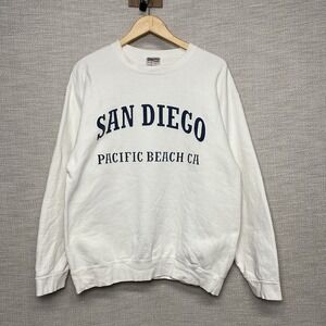 San Diego Spellout Oneita Power Sweats Sweater Pullover Crew Neck Crew Neck USA